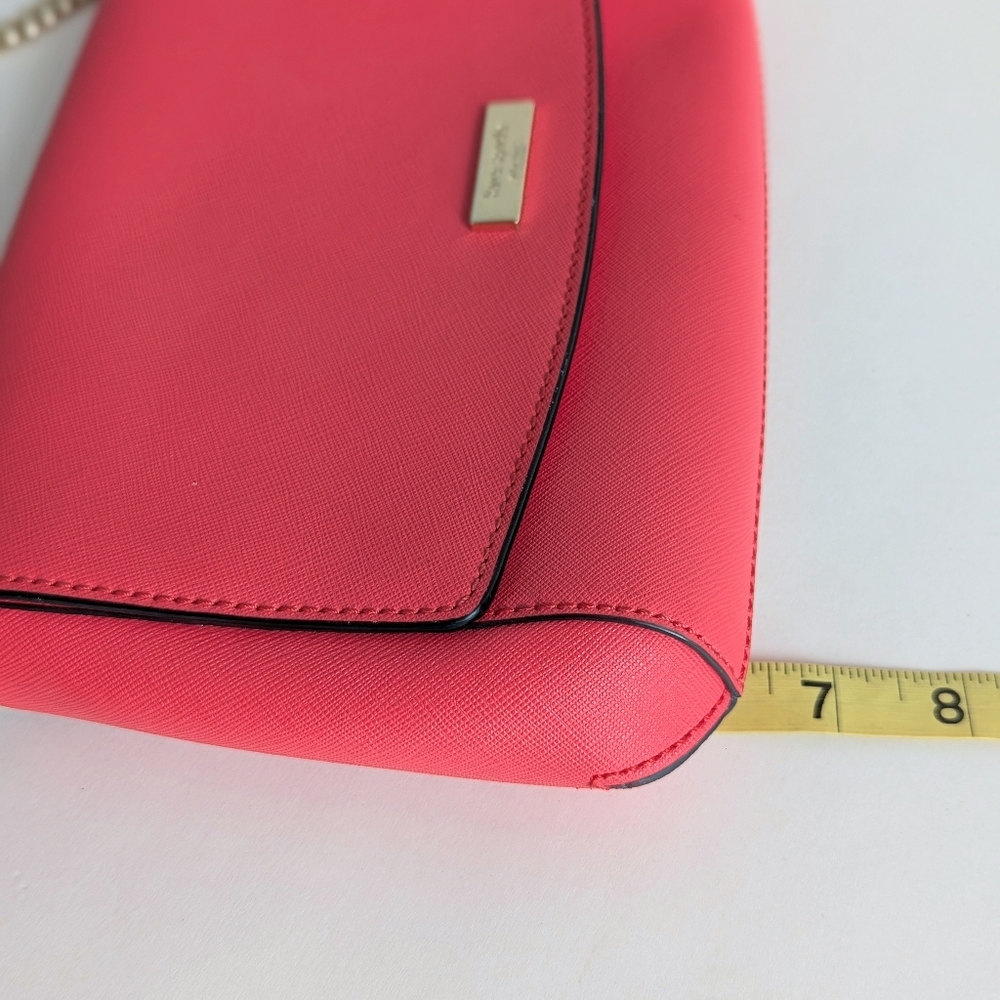 Kate Spade New York Laurel Way Greer Genuine Leather Crossbody Bag Coral Red - Picture 14 of 16